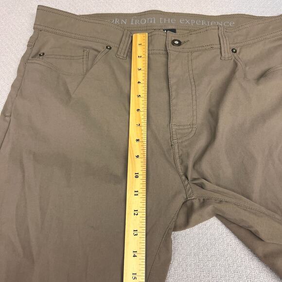 Prana Pants Mens 38x30 Brown Nylon Slim Fit Performance Hiking Outdoor Stretch - Picture 6 of 8